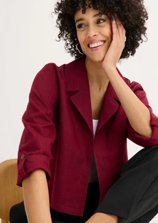 Veste en lin et coton • rouge érable • Boutique bonprix