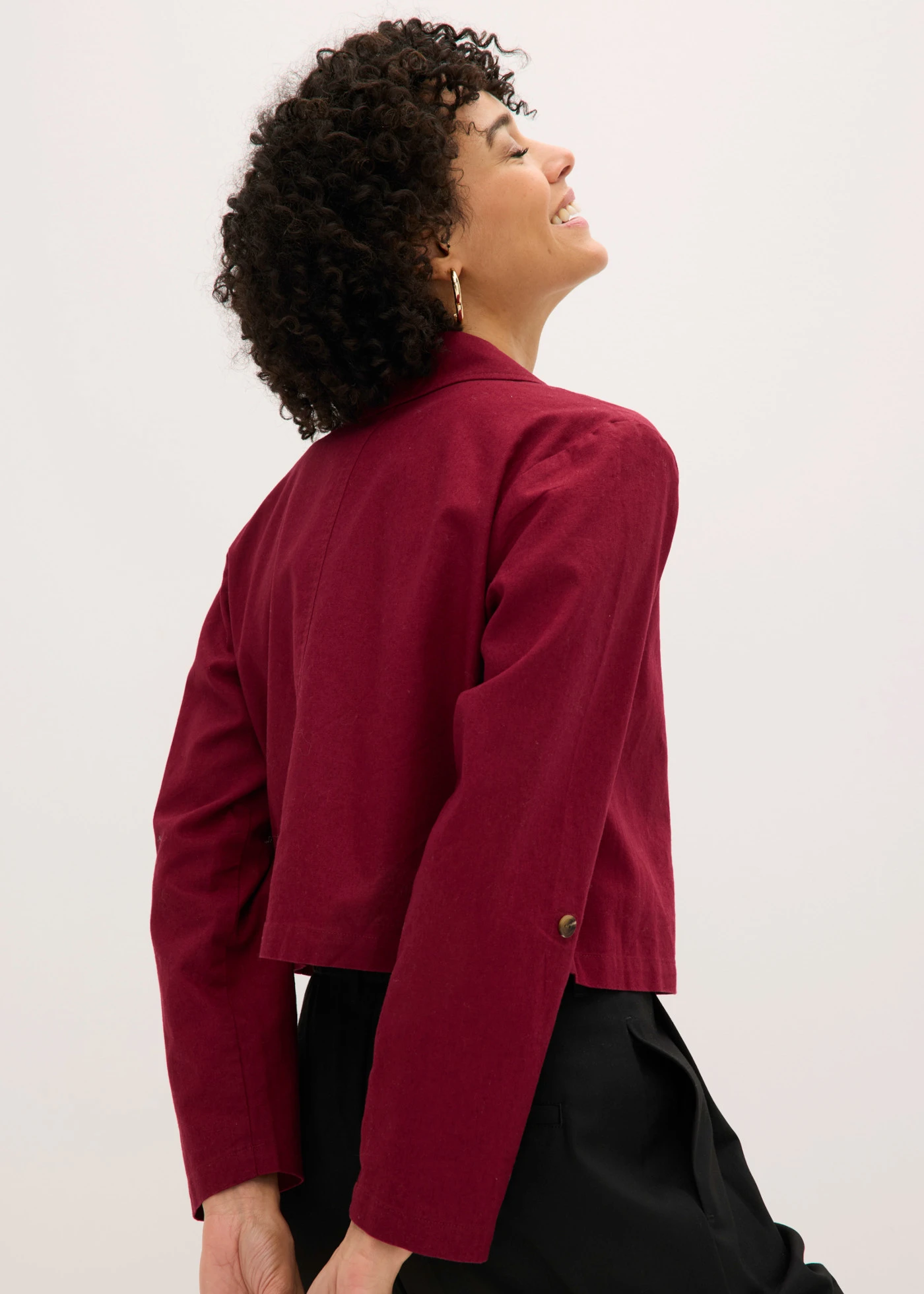 Veste en lin et coton • rouge érable • Boutique bonprix