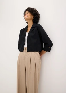 Veste en lin et coton • noir • Boutique bonprix