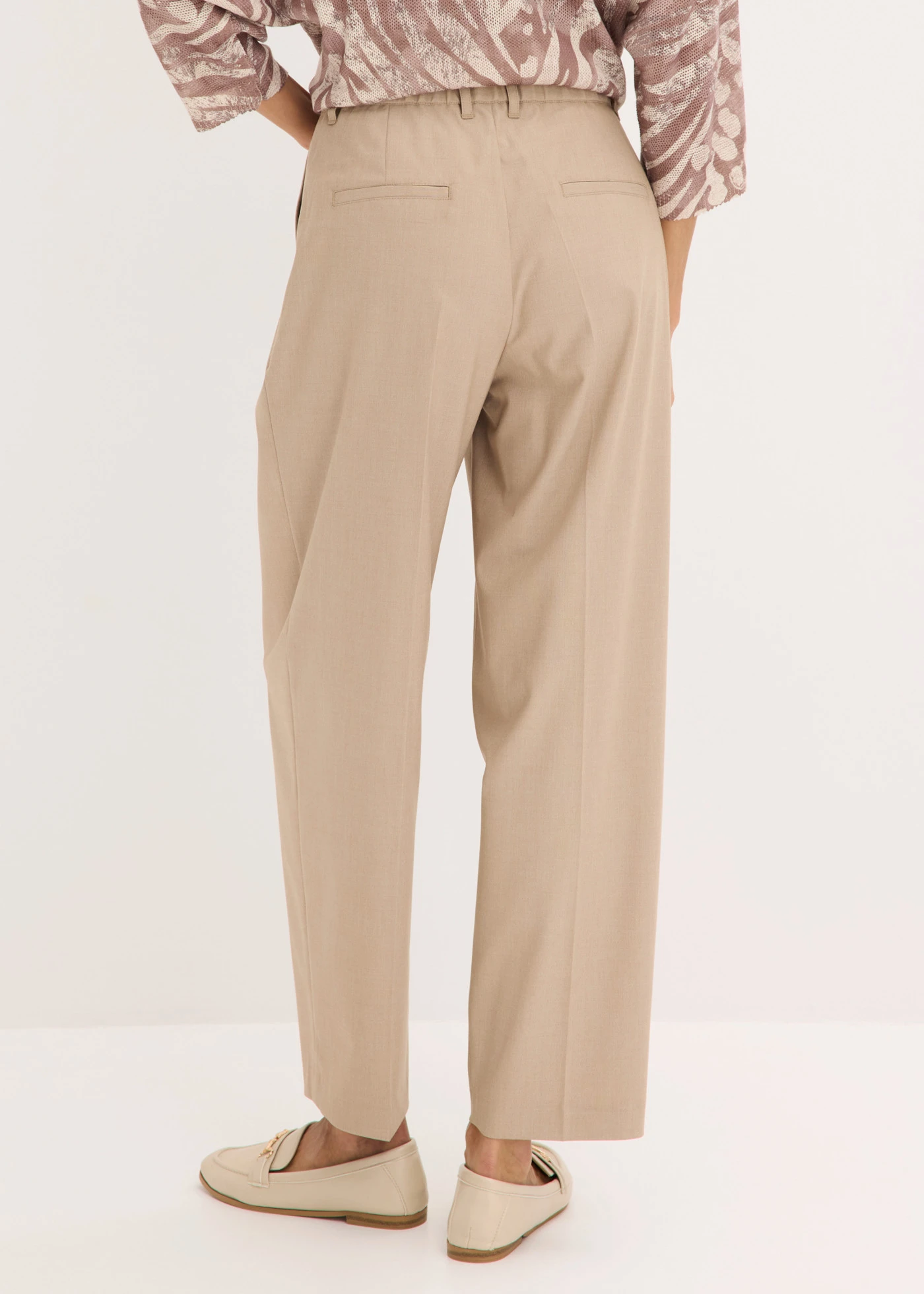 Pantaloni barrel • bej-camel mat • magazin bonprix