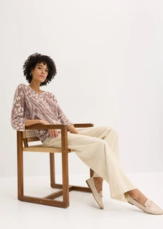 Trui met vleermuismouwen • kiezelbeige zebraprint • bonprix online shop