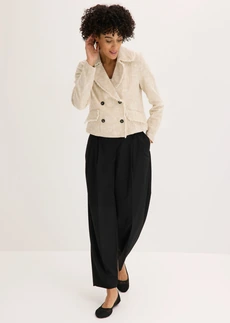 Veste mi-saison en jacquard de coton, Couleur: sable clair