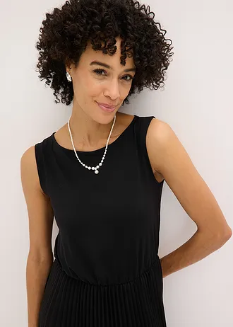 Robe à base asymétrique • noir-écru • Boutique bonprix