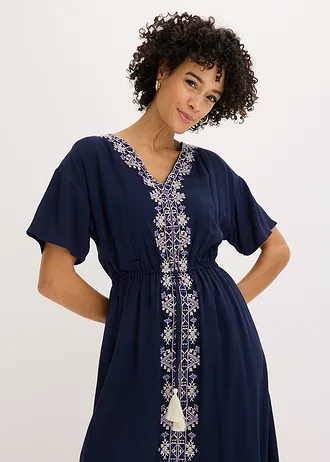 Rochie midi din viscoză fluidă • bleumarin • magazin bonprix