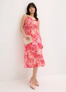 Rochie cu bretele, din mesh moale • pink floral • magazin bonprix