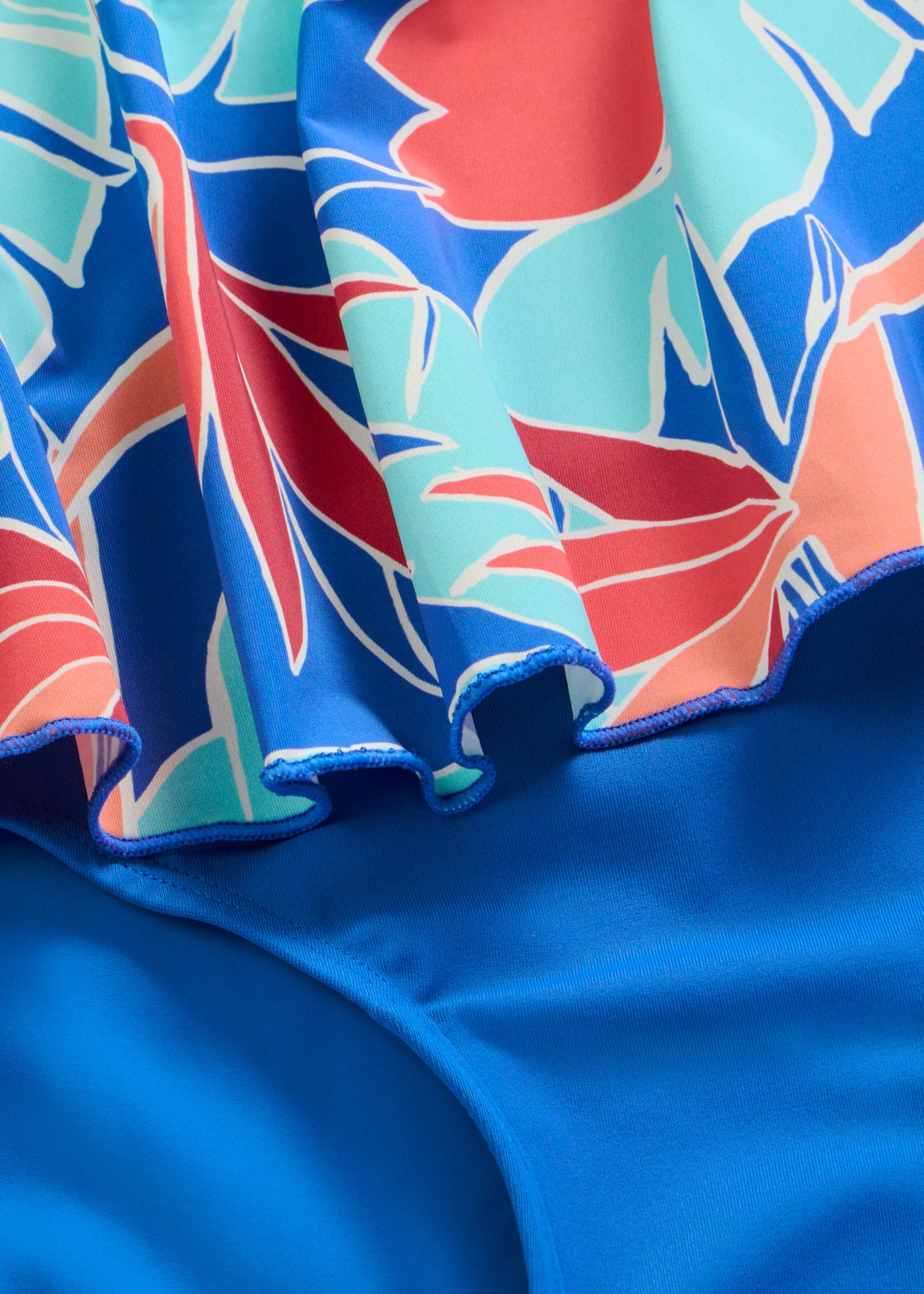 Maillot 1 pièce tankini • bleu floral • Boutique bonprix