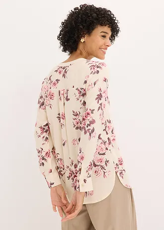 Tuniek • kiezelbeige/lichtroze gebloemd • bonprix online shop