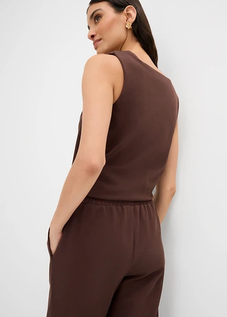 Culotte kalhoty z piké • tmavě hnědá • bonprix obchod