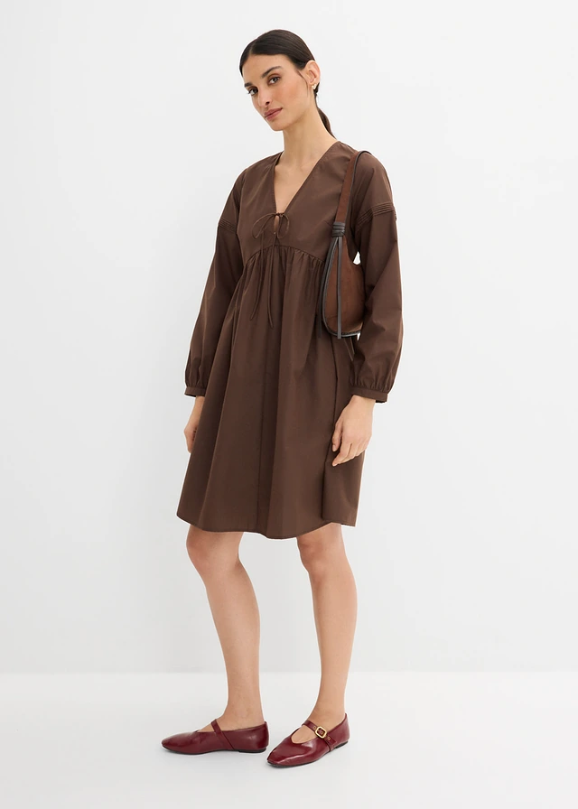 Robe-tunique, Couleur: marron foncé