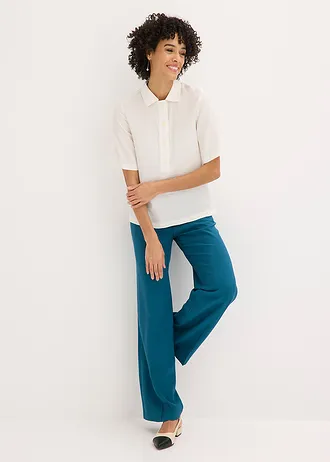 Lichte Marlene Dietrich broek met viscose • blauwpetrol • bonprix online shop