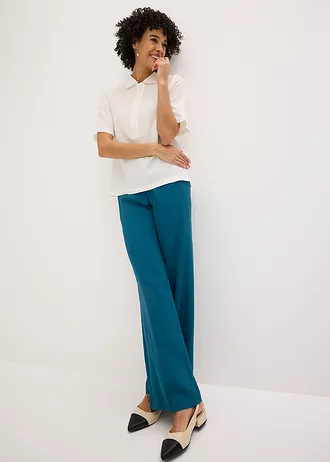 Lichte Marlene Dietrich broek met viscose • blauwpetrol • bonprix online shop