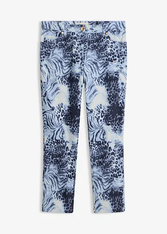 7/8 stretch broek met print • rookblauw luipaardprint • bonprix online shop