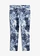 Pantaloni 7/8 cu imprimeu și stretch, culoare: imprimat leo albastru fumuriu