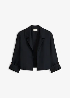 Veste en lin et coton, Couleur: noir