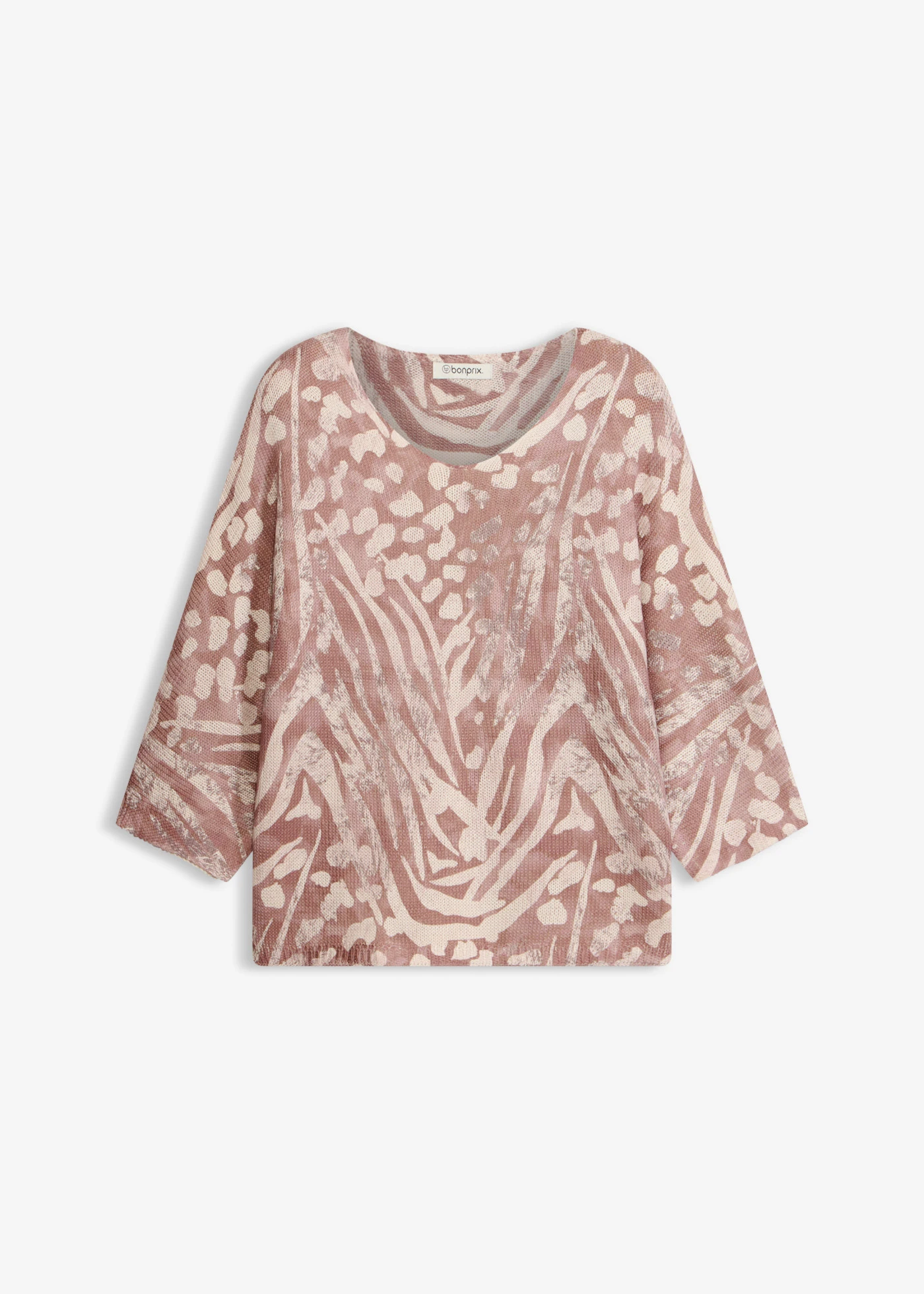 Trui met vleermuismouwen • kiezelbeige zebraprint • bonprix online shop