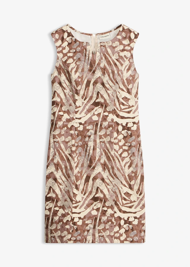 Robe fourreau en coton • beige galet léopard • Boutique bonprix