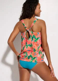 Costum baie tankini oversize (set/2piese) • corai floral cu imprimeu • magazin bonprix