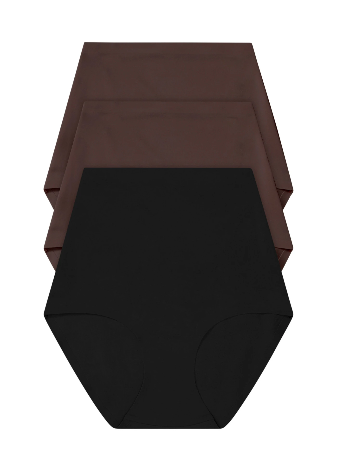 Chilot panty cu efect shape mediu (set/3 buc.) • maro închis+bej nisipiu+negru • magazin bonprix