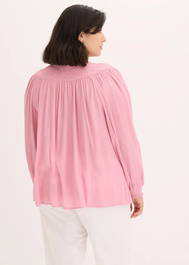 Tunique brodée, Couleur: orchidée fumé-doré métallisé