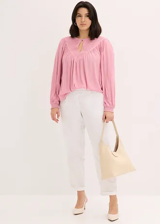 Tunique à broderie, Couleur: orchidée fumé-doré métallisé