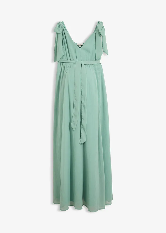 Rochie de gravide 2 în 1, cu funcție de alăptare și bretele ajustabile • verde pastel • magazin bonprix
