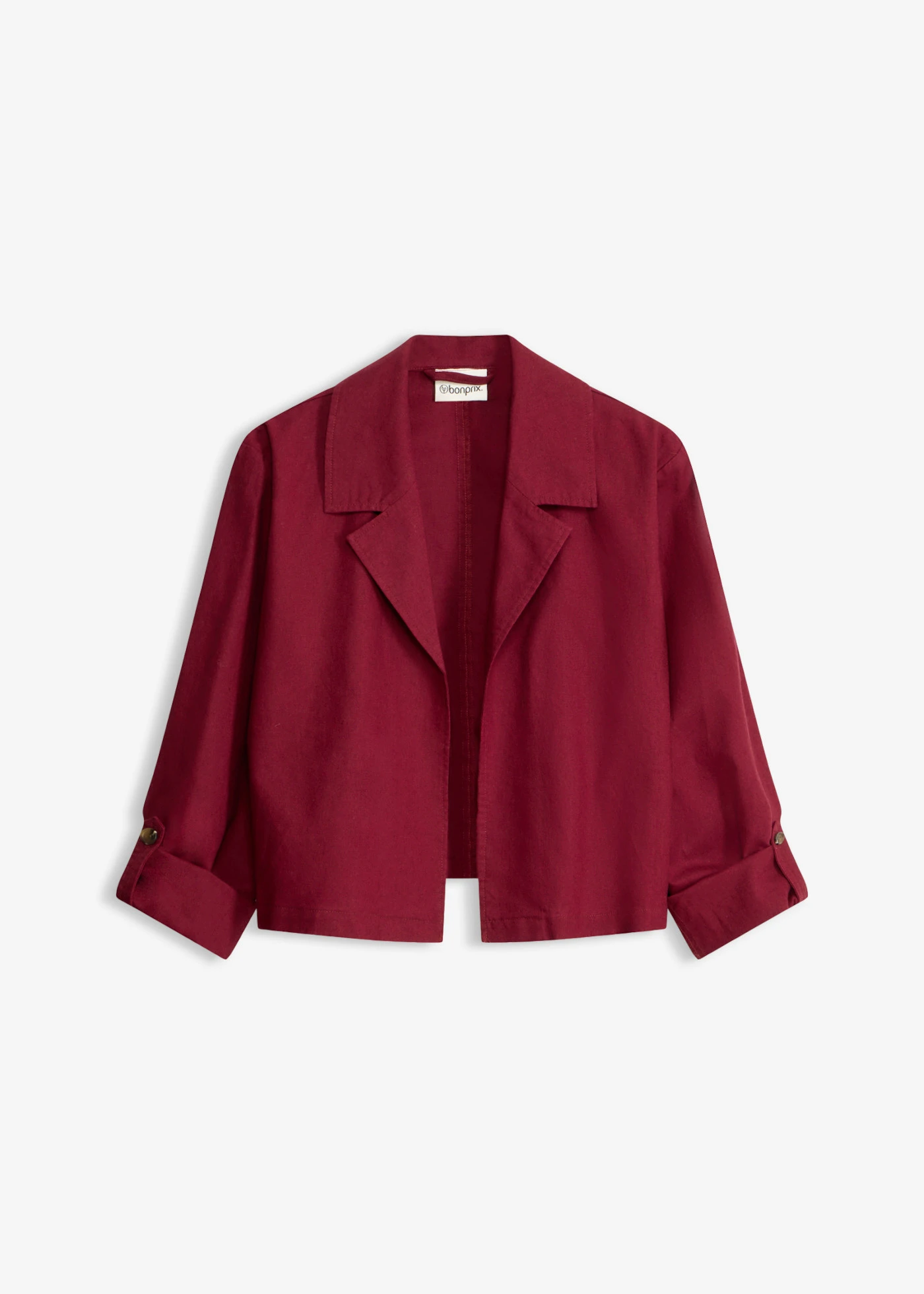 Blousejasje van een linnenmix • esdoornrood • bonprix online shop