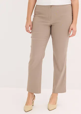 Bengaline stretch broek, Kleur: taupe