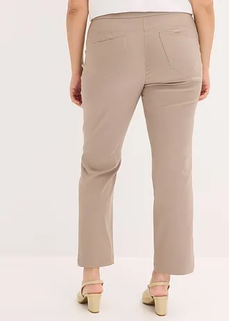 Bengaline stretch broek, Kleur: taupe
