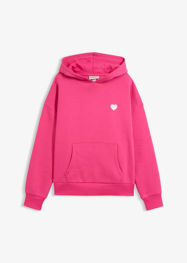 Sweat à capuche doux en coton mélangé, Couleur: pink lady imprimé