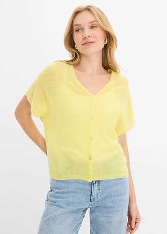 Kardigán s krátkym rukávom, oversize • svetlolimetková • obchod bonprix