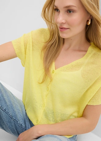 Oversized vest met korte mouwen • lichtlimoen • bonprix online shop