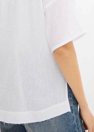 Bluză tip cămașă oversize • alb • magazin bonprix