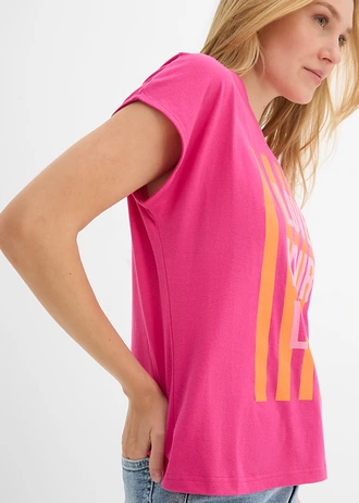Tričko z čistej bio bavlny • pinklady-ružová-jasná oranžová potlačená • obchod bonprix