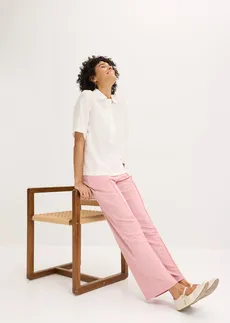 Pantalon élastiqué en interlock épais • rose cendré • Boutique bonprix