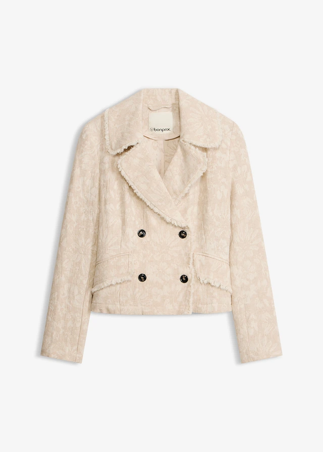 Veste mi-saison en jacquard de coton