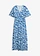Maxi jurk, Kleur: blauw gedessineerd