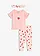 Shirt, legging + accessoire van biologisch katoen (3-dlg. set), Kleur: zoet roze+parelroze met print