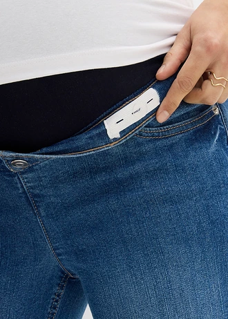 Dżinsy ciążowe z bawełny organicznej, straight leg • niebieski denim • sklep bonprix