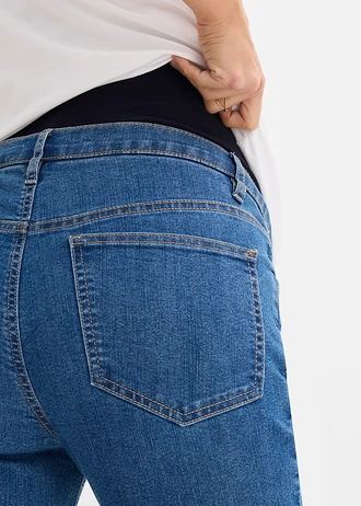 Materské džínsy z bio bavlny, straight leg • modrá denim • obchod bonprix