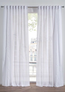 Gordijn met borduursel (1 stuk) • wit • bonprix online shop