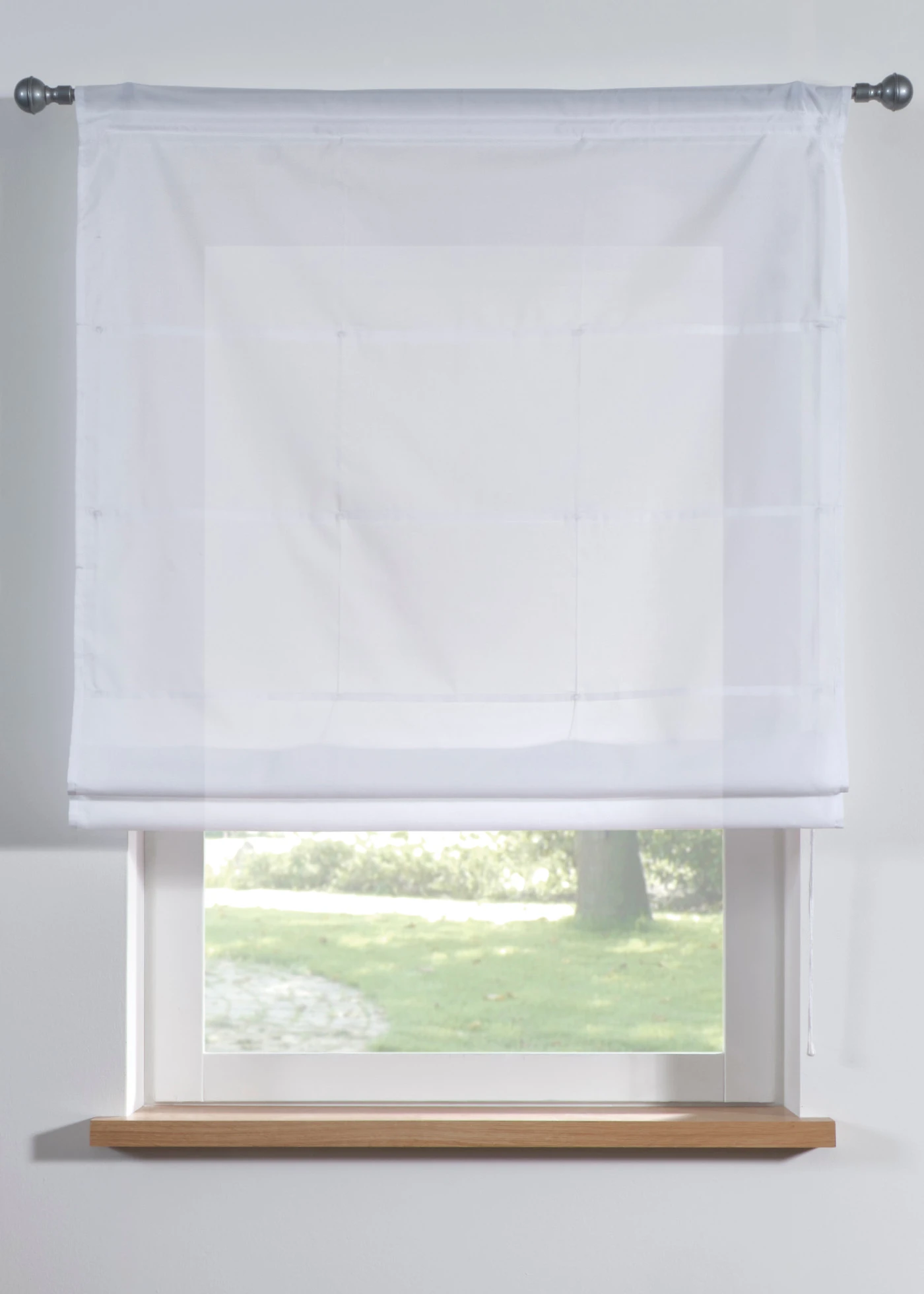 Rulou cu falduri monocrom, multe dimensiuni disponibile • alb • magazin bonprix