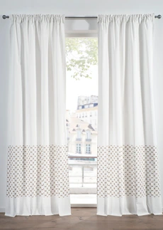 Gordijn van biologisch katoen (1 stuk) • off white-lichtbruin • bonprix online shop