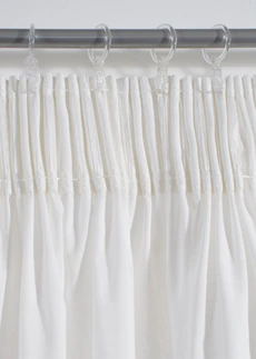 Draperie din bumbac organic (1 buc.) • off-white-maro deschis • magazin bonprix