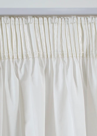 Függöny bio-pamutból (1 db) • fehér világosbarna • bonprix áruház