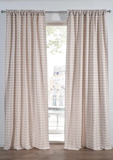 Draperie jacquard din bumbac organic (1 buc. /set) • crem • magazin bonprix