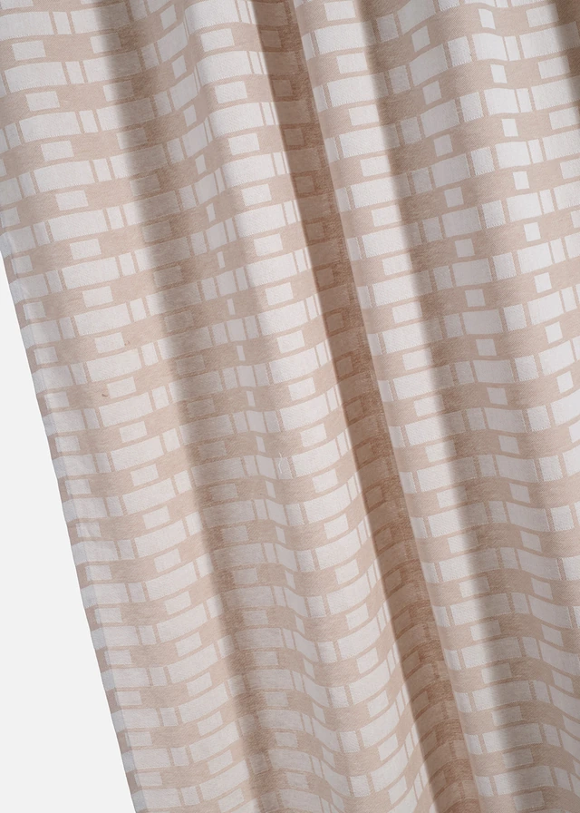 Jacquard gordijn van biologisch katoen (1 stuk), Kleur: ecru