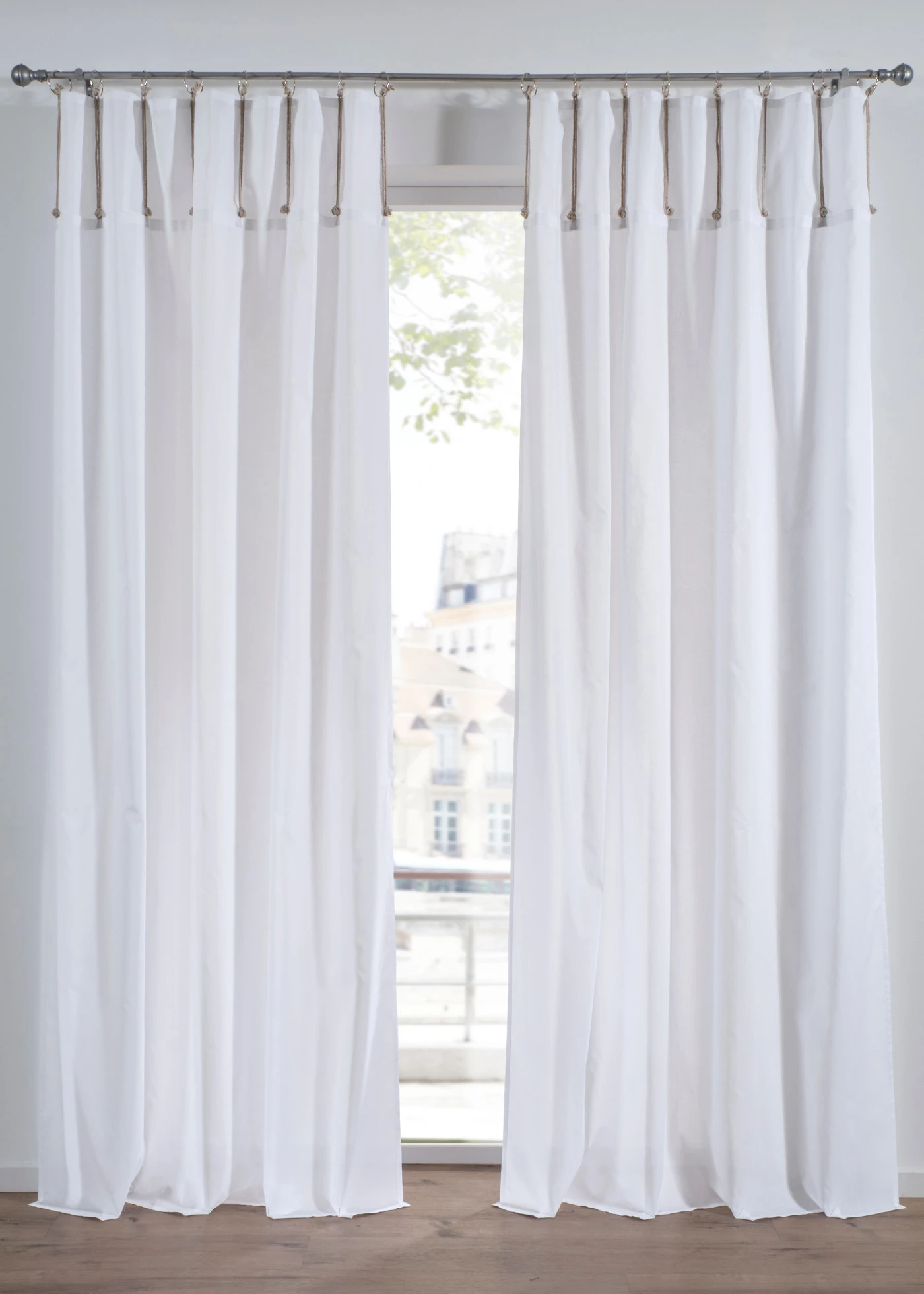 Perdea cu inele (1 buc.) • alb • magazin bonprix
