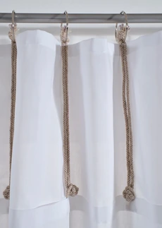 Gordijn met ringen (1 stuk), Kleur: wit