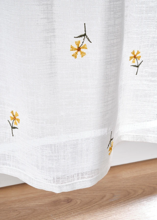 Brise-bise brodé • blanc/jaune • product-page.page-title-suffix