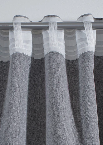 Zasłona zaciemniająca z wewnętrzną wyściółką ( 1 szt.), kolor: jasnoszary